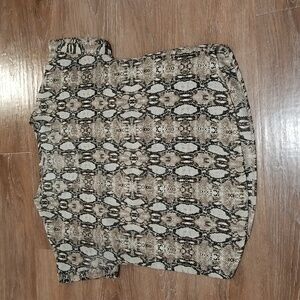 (L) I Joah Premium Animal Print Snake Reptile Print Top Loose Fit Retro Y2K